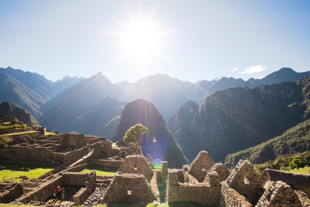 Machu Picchu on a sunny day
